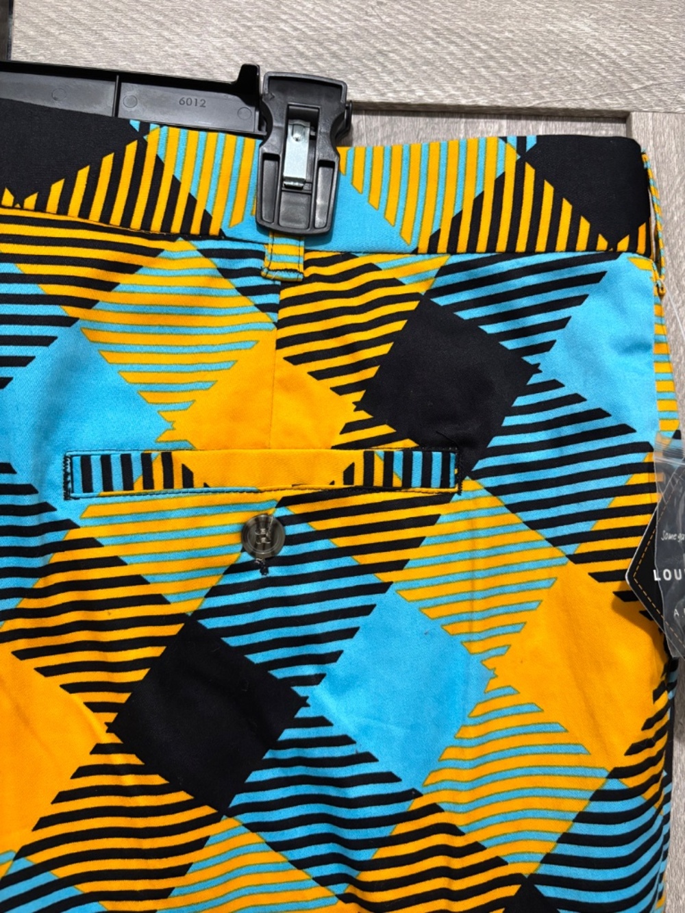 NWT Loudmouth Men's Pants plaid orange blue 40 x 30 - Picture 7 of 7